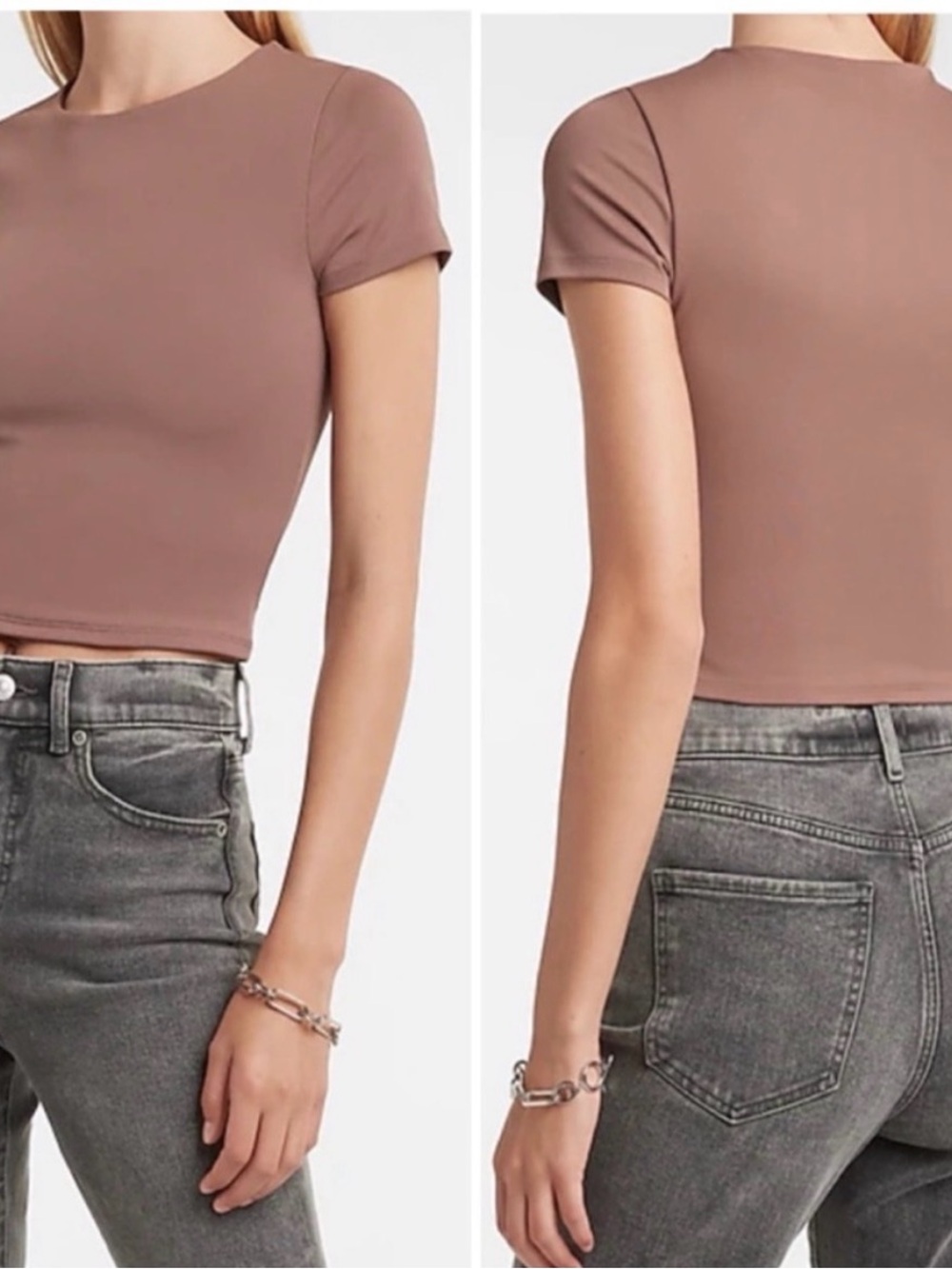 express // burgundy body contour tee